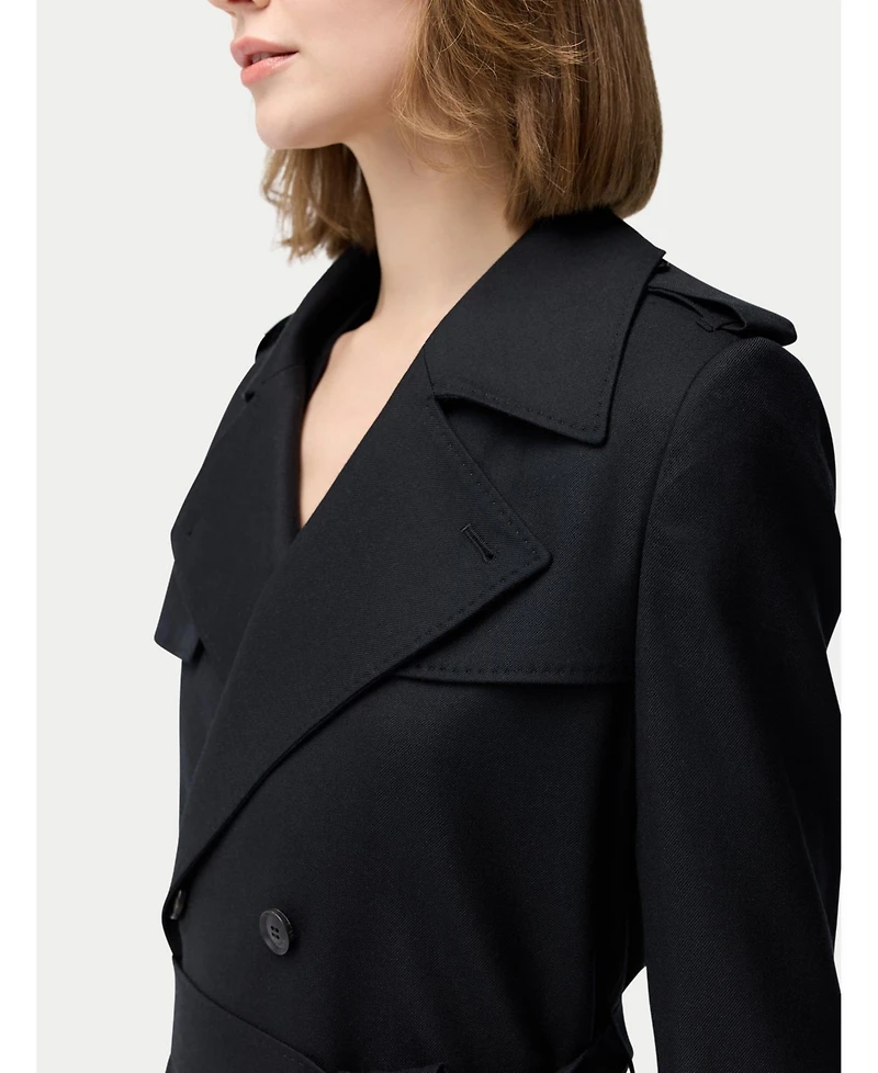 Gobi Cashmere Women's Double Breasted Trench Coat