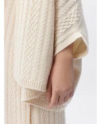 Gobi Cashmere Women's Cable-Knit Cashmere Poncho
