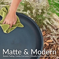 Gleeful Garden Metal Outdoor Bird Bath