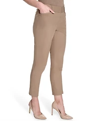 Tommy Hilfiger Women's Solid Mid-Rise Slim-Fit Ankle Pants