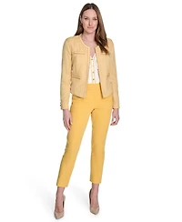 Tommy Hilfiger Women's Tweed Collarless Open-Front Jacket