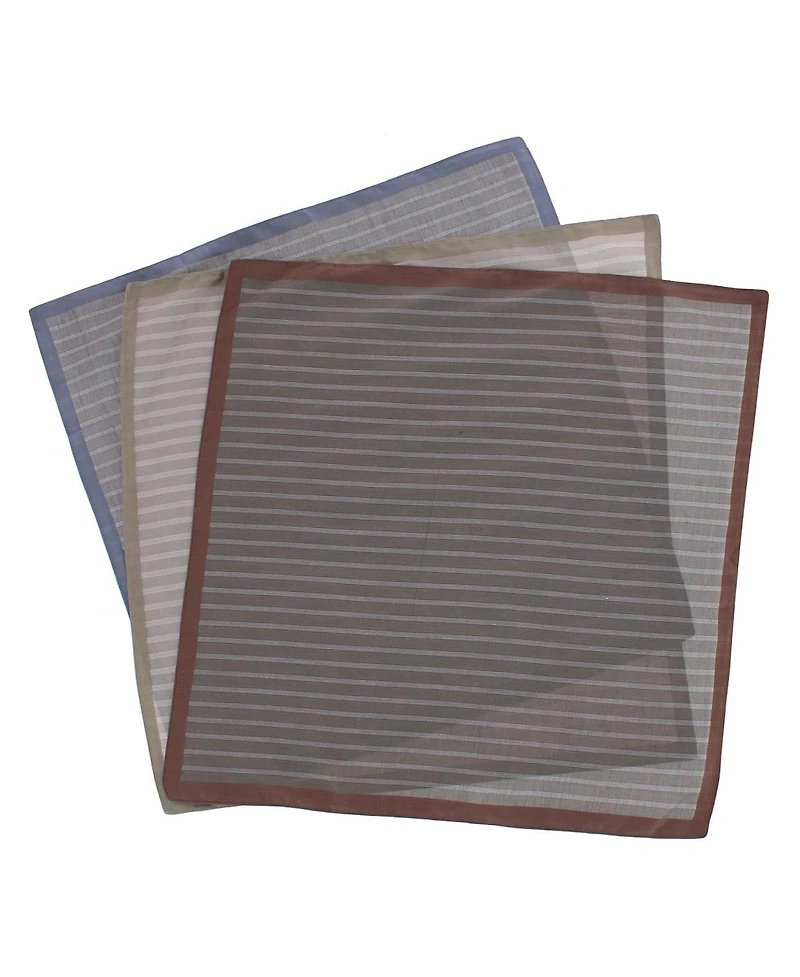 Trafalgar Men's Clark's Classy Patterned Cotton Handkerchiefs (3 Pack)