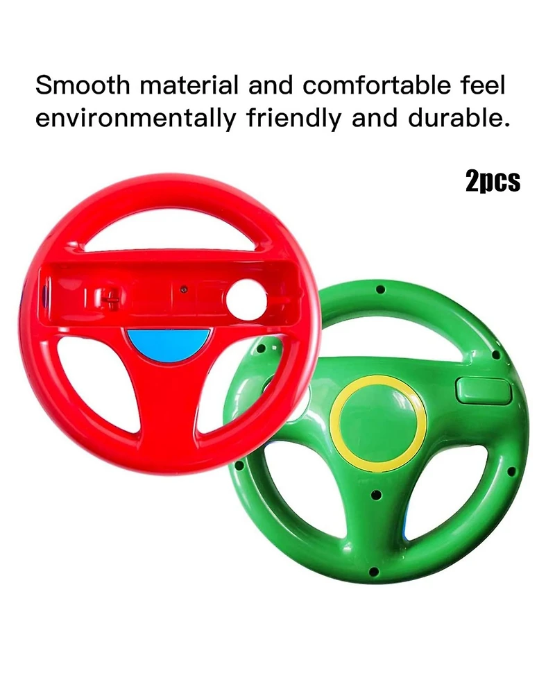 Mario Kart Wii, 2 Pack Racing Steering Wheel for Wii Controller, Wii Mario Kart Racing Wheel Compatible with Nintendo Wii, Mario Kart, Tank, More Wii