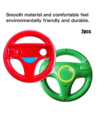 Mario Kart Wii, 2 Pack Racing Steering Wheel for Wii Controller, Wii Mario Kart Racing Wheel Compatible with Nintendo Wii, Mario Kart, Tank, More Wii