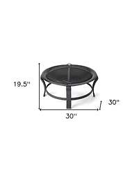 Steel Round Wood Burning Fire Pit for Outdoor Gatherings