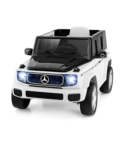 Officially Licensed Mercedes-Benz Eqg 12V Electric Kids Ride-On Car with Parent Remote Control, White