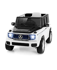 Officially Licensed Mercedes-Benz Eqg 12V Electric Kids Ride-On Car with Parent Remote Control, White