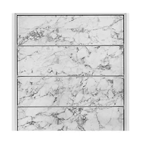Modern 5-Drawer Chest with Faux Marble Front for Stylish Storage