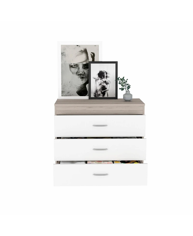 Modern Three-Drawer Dresser for Small Spaces and Home Organization