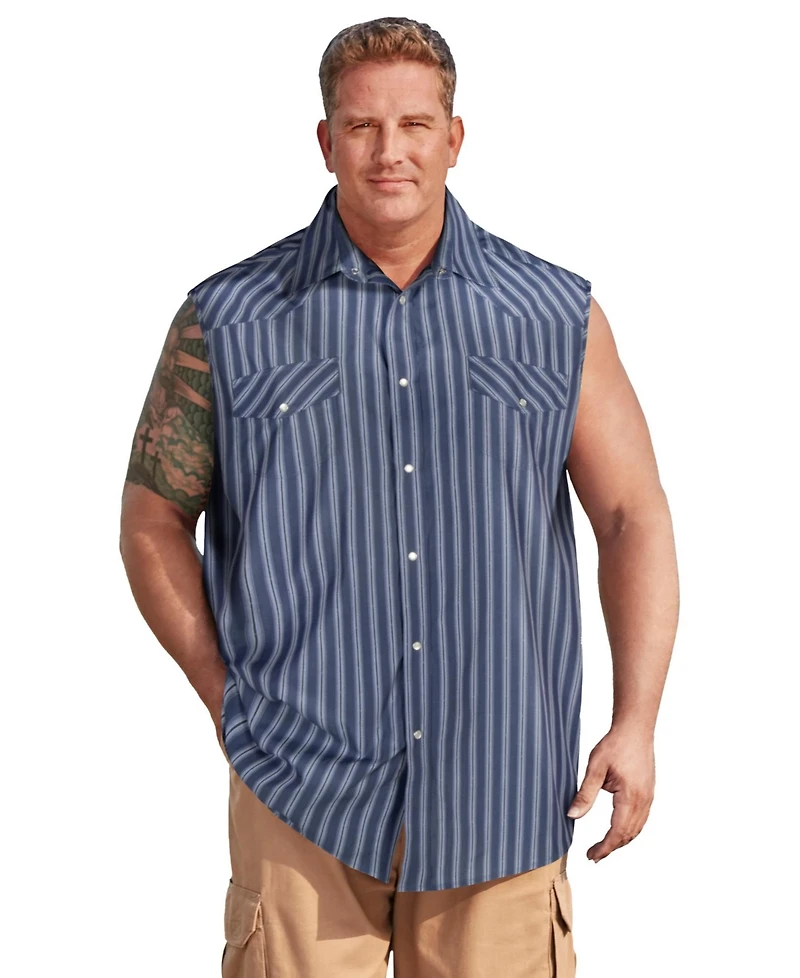KingSize Big & Tall Western Snap Front Muscle Shirt