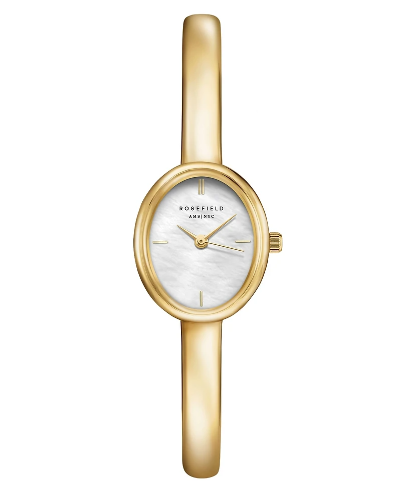 Rosefield Bangle Women' Gold tone Stainless Steel Bracelet Watch 23.5mm