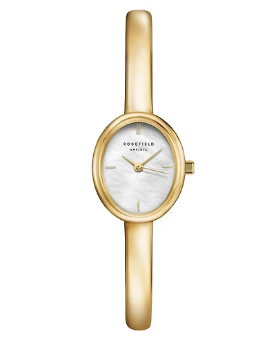 Rosefield Bangle Women' Gold tone Stainless Steel Bracelet Watch 23.5mm
