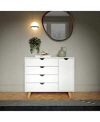 Solid Wood 4-Drawer Combo Dresser – Versatile Storage