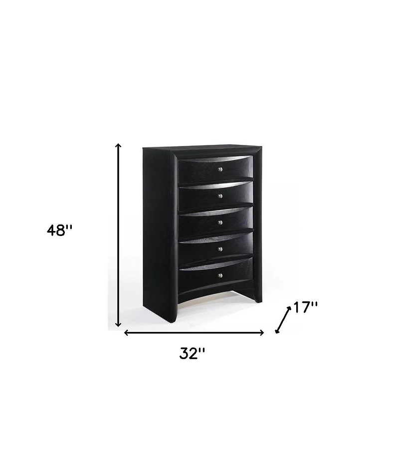 Five-Drawer Chest for Bedroom Storage and Organization