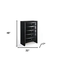 Five-Drawer Chest for Bedroom Storage and Organization