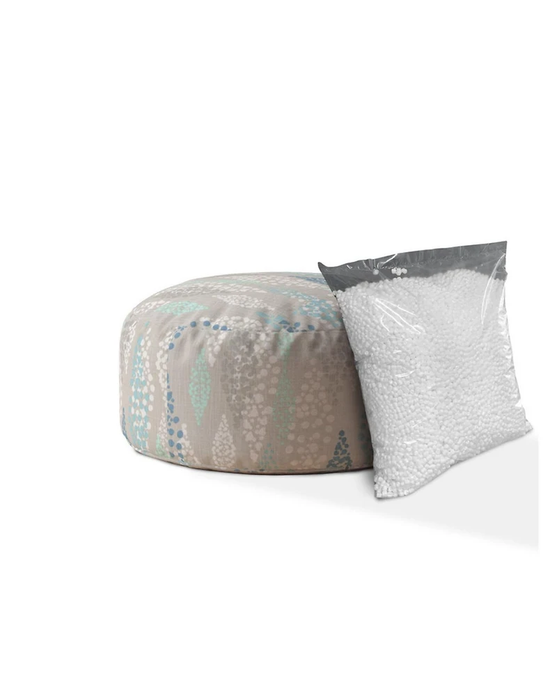 Canvas Round Polka Dots Pouf Cover for Living Room and Bedroom Decor