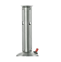 11000 Btu Silver Steel Propane Cylindrical Pole Tabletop Patio Heater
