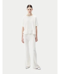 Gobi Cashmere Women's Box-Cut Cotton Silk Blend T-Shirt