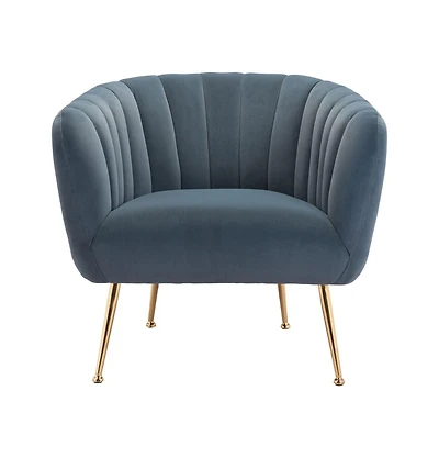 Velvet Tufted Club Chair for Luxurious Living Room or Lounge Seating