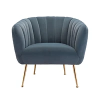 Velvet Tufted Club Chair for Luxurious Living Room or Lounge Seating