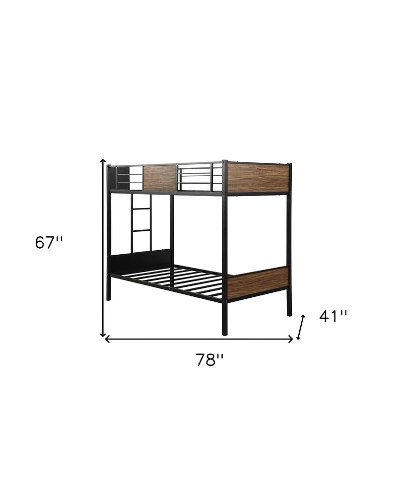 Space-Saving Bunk Bed Frame for Kids Adults and Guest Rooms