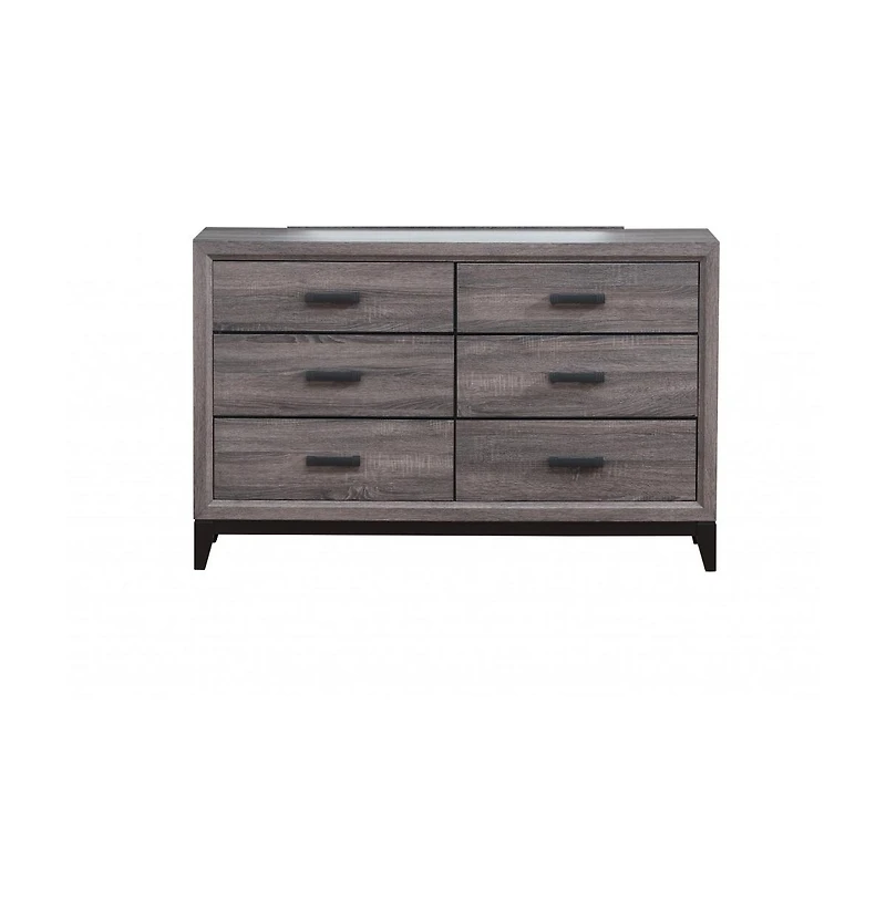 Functional Manufactured Wood Six-Drawer Chest for Closet or Guest Room