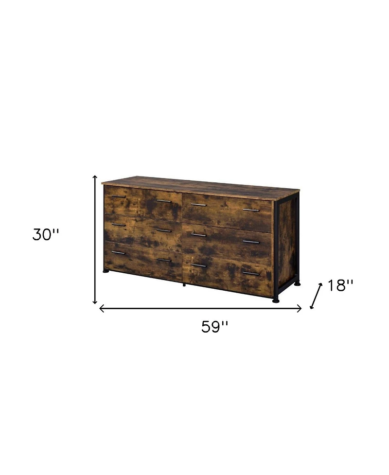 Double Dresser with 6 Drawers – Modern and Functional