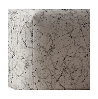 Soft Cotton Pouf Ottoman with Abstract Pattern
