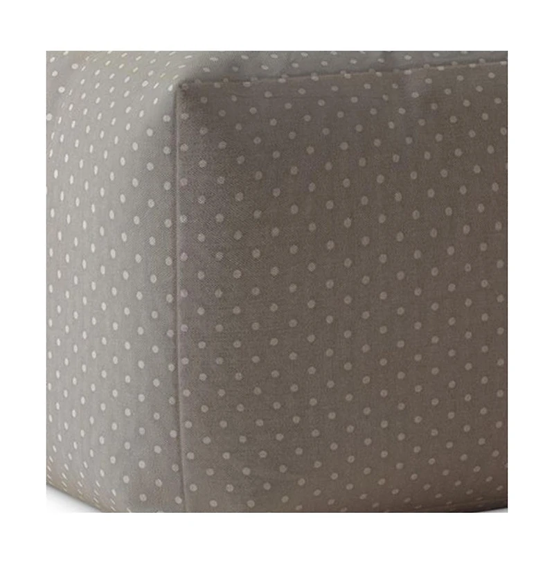 Polka Dot Pattern Cotton Pouf Ottoman – Cozy Accent