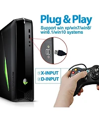 Wired Pc Game Controller Joystick Gamepad Double Motor Vibration for Xbox 360 & Pc Windows