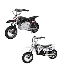 Razor MX400 Dirt Rocket Electric Motocross Motorcycle Bikes, 1 Black & 1 White
