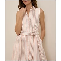 Pact Women's Organic Cotton Sunset Lightweight Cotton Sleeveless Shirtdress