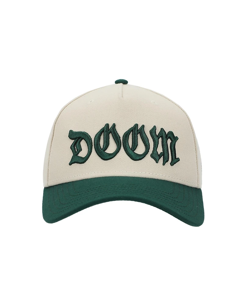 Marvel Men's Universe Dr. Doom Off-white & Green A-Frame Snapback Hat