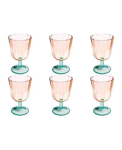 Abode Homewares Vines Etch Jumbo Glasses, Set of 6