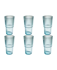 Abode Homewares Fine Ribbed Jumbo Glasses, Set of 6