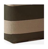 Cotton Striped Pouf Ottoman for Living Room and Bedroom Seating
