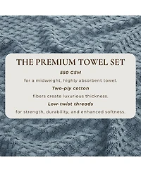 Linery & Co. Quick-Drying Cotton Diamond Waffle Textured Bath Towel, 54" x 27"