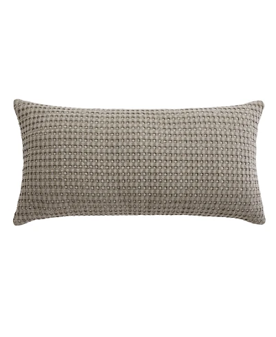 Levtex Mills Waffle Invisible Zipper Decorative Pillow, 12" x 24"