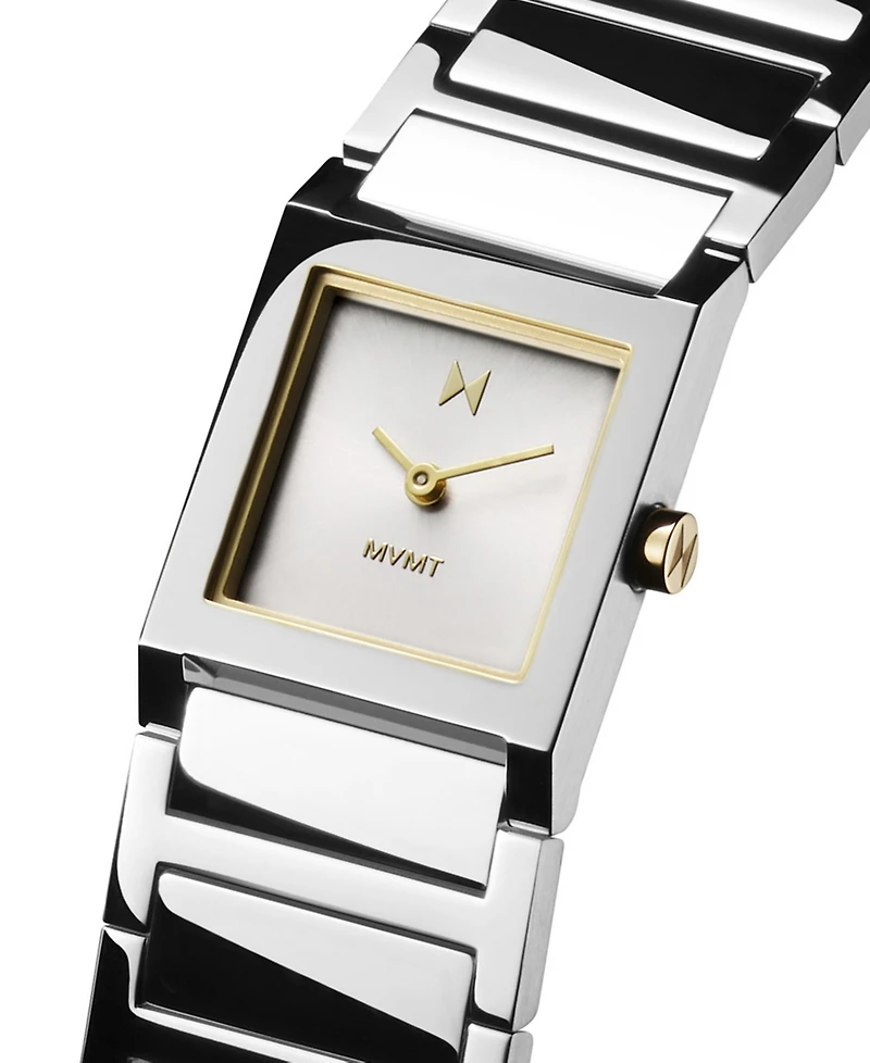 Mvmt Women's Marquee Square Silver Tone Stainless Steel Bracelet Watch, 22mm