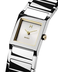 Mvmt Women's Marquee Square Silver Tone Stainless Steel Bracelet Watch, 22mm