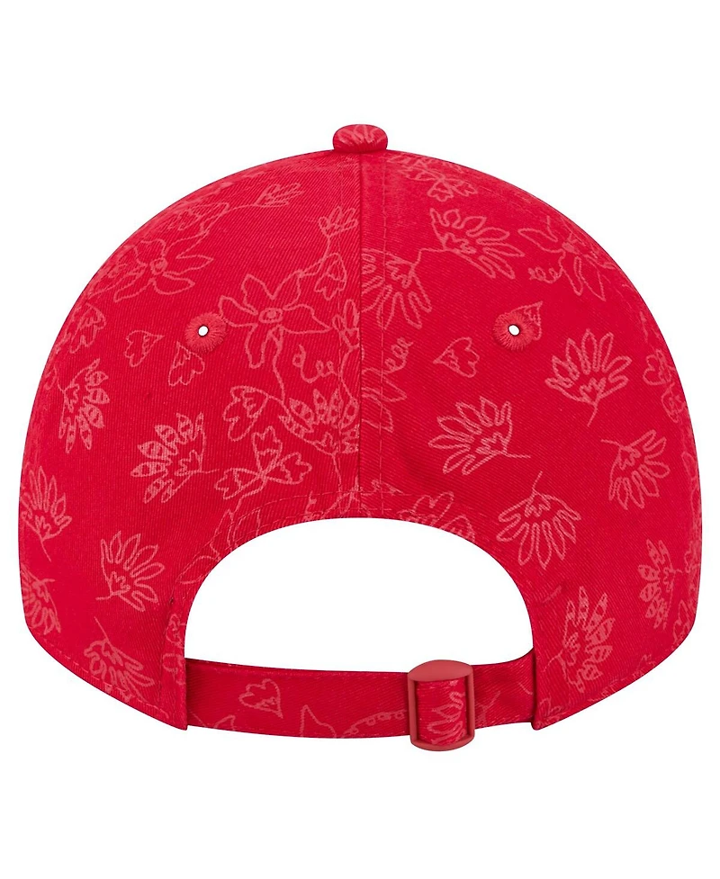 New Era Women's Red St. Louis Cardinals Tonal Floral 9TWENTY Adjustable Hat