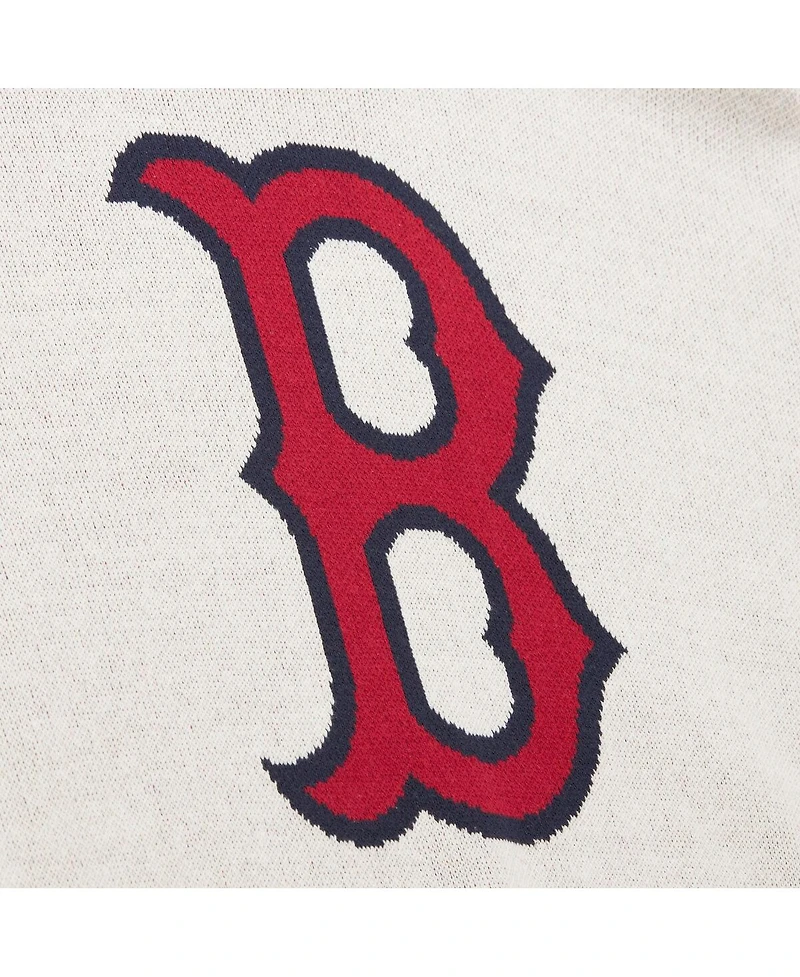 Mitchell & Ness Men's Cream Boston Red Sox Retro Pullover Sweater