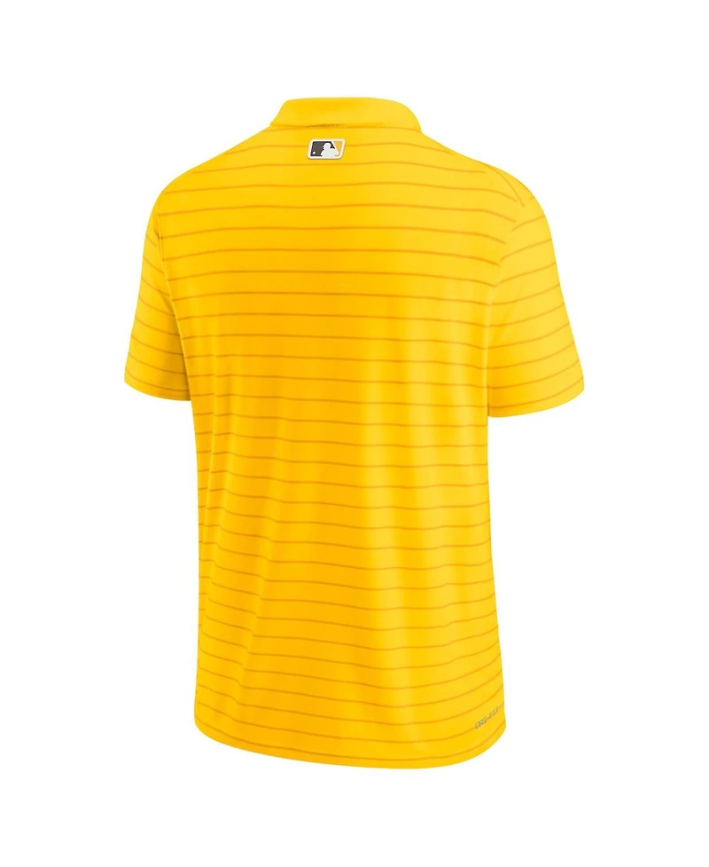 Nike Men's Gold San Diego Padres Striped Polo Shirt