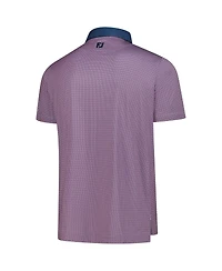 FootJoy Men's Navy The Players ProDry Lattice Print Lisle Polo Shirt