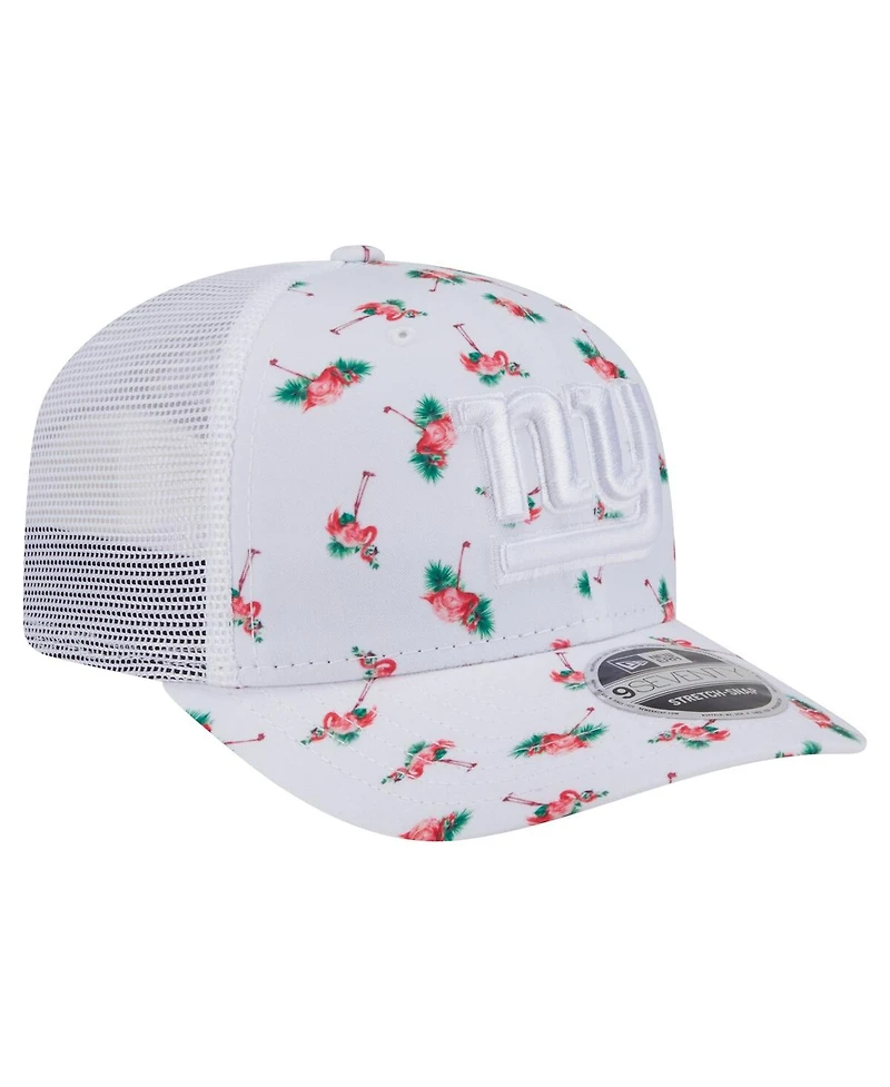 New Era Men's White New York Giants Adventure Flamingo Pattern 9SEVENTY Stretch-Snap Hat