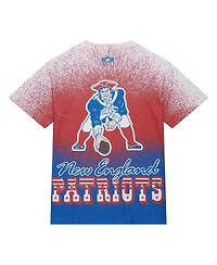 Mitchell & Ness Men's White New England Patriots Team Burst Vintage Logo T-Shirt