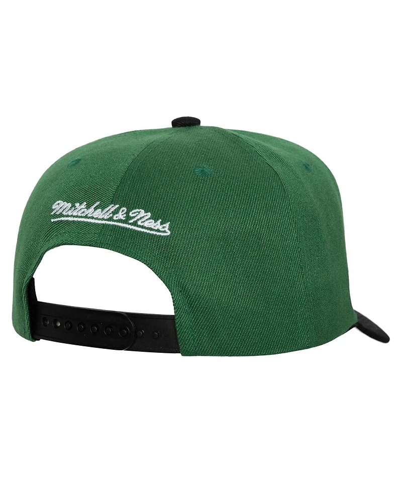 Mitchell & Ness Men's Kelly Green/Black Boston Celtics Under Arch Two-Tone Pro Crown Snapback Hat