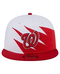 New Era Men's Red/White Washington Nationals Jagged 9FIFTY Snapback Hat