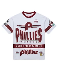 Mitchell & Ness Men's White Philadelphia Phillies Cooperstown Collection Team Origins Premium T-Shirt