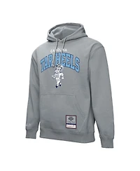 Mitchell & Ness Men's Heather Gray North Carolina Tar Heels Classic Arch Pullover Hoodie
